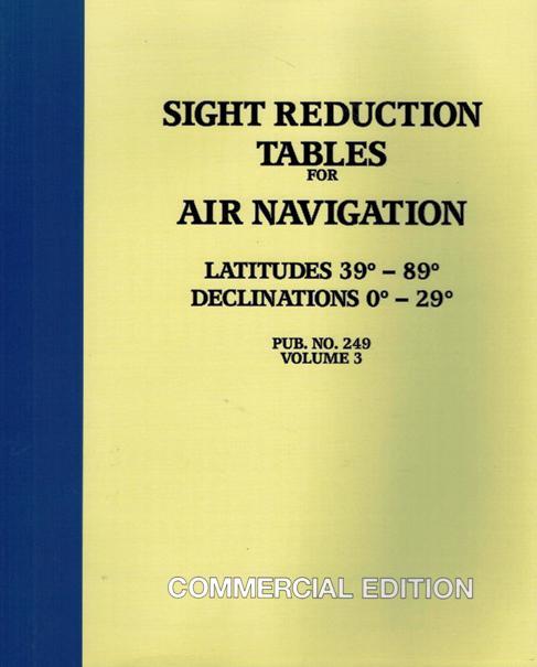 US Sight Reduction Tables Vol. 3. Pub 249