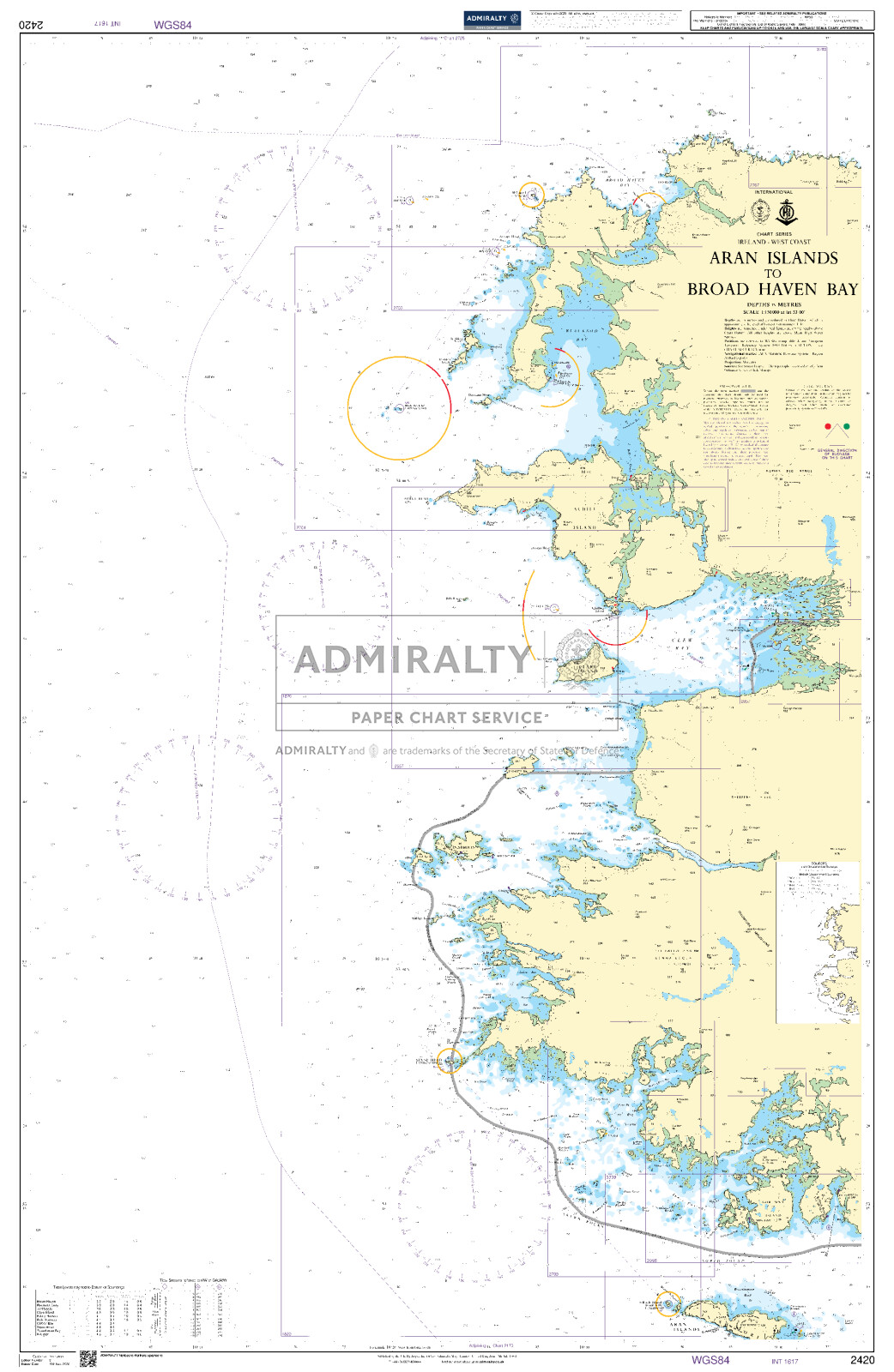 Aran Islands to Broad Haven Bay. UKHO2420