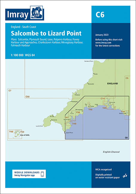 IMRAY CHART C6 Salcombe to Lizard Point