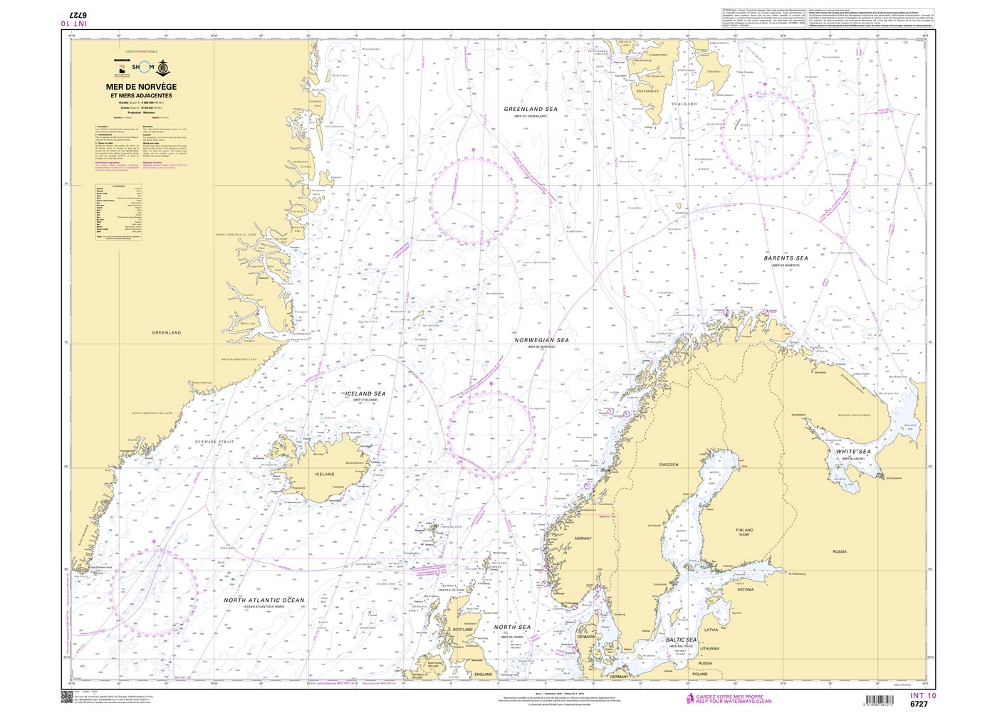 Shom 6727 - INT 10 Mer de Norvège - Et mers adjacentes