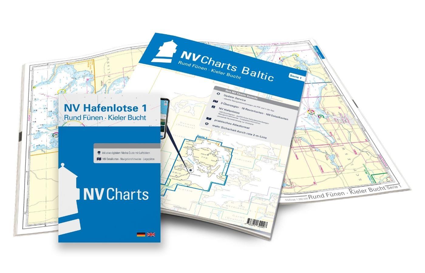 NV Charts Atlas Kartenkoffer Ostsee Serie 1, 2, 3, 4