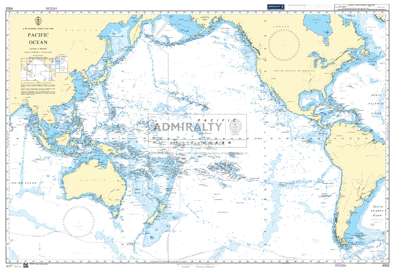 A Planning Chart for the Pacific Ocean. UKHO4002