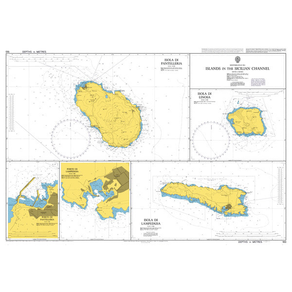 Islands in the Sicilian Channel. UKHO193