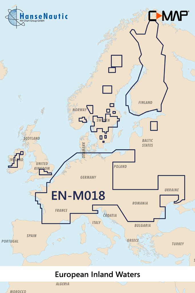 C-MAP MAX MegaWide EN-M018 European Inland Waters