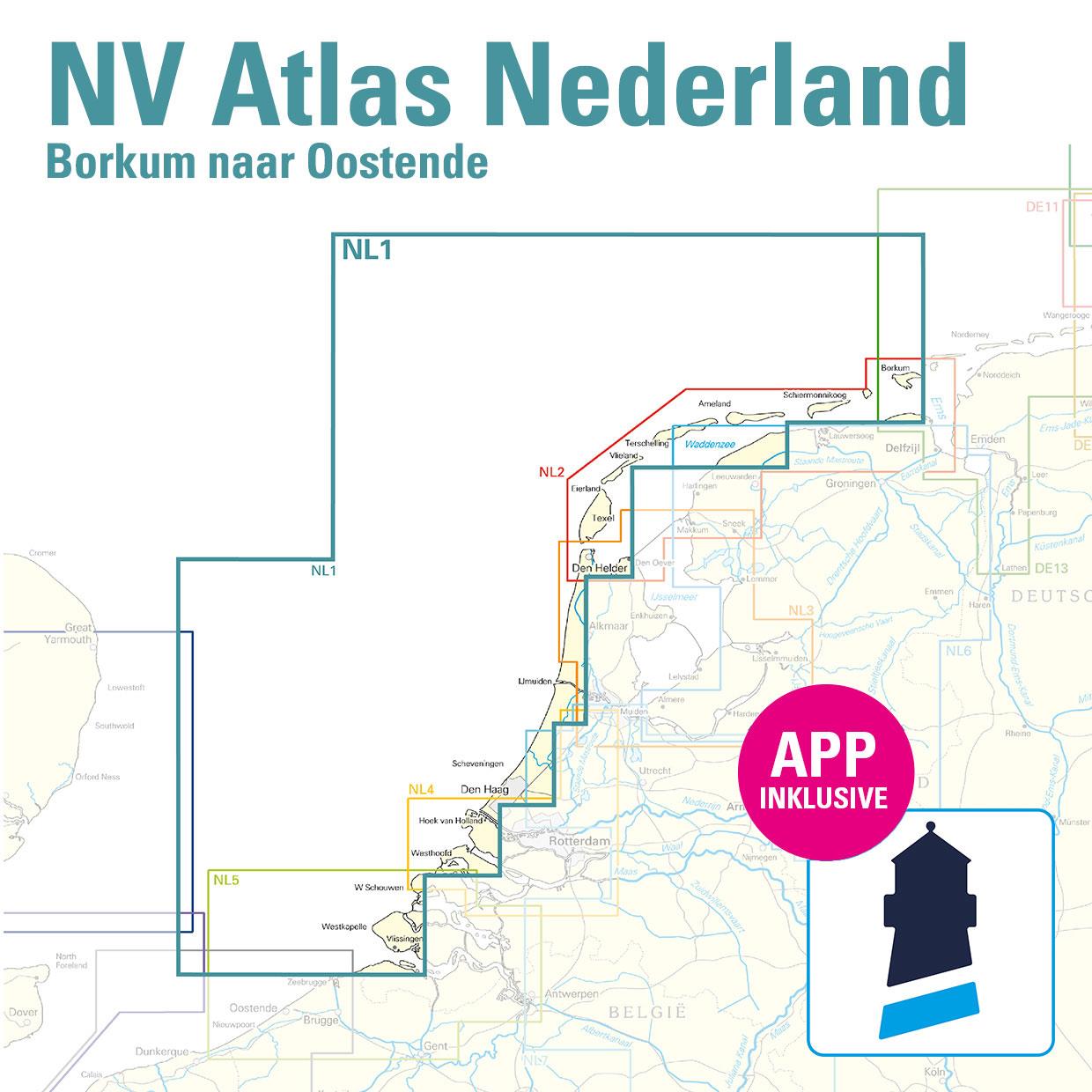 NV Charts Nederland NL1 - Oostende naar Borkum