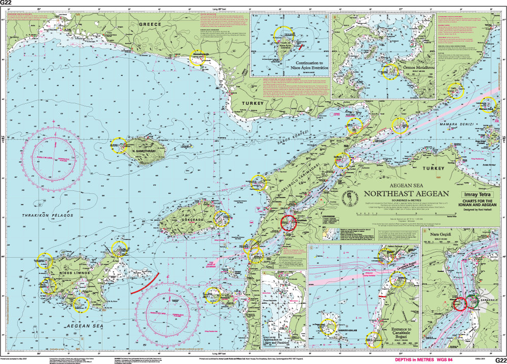 IMRAY CHART G22 Northeast Aegean Sea