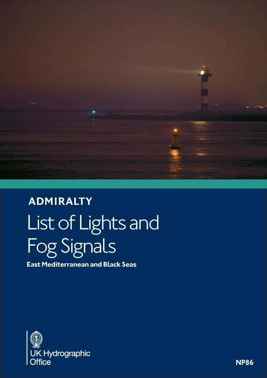 ADMIRALTY NP86 Lights List N - East Mediterranean & Black Seas