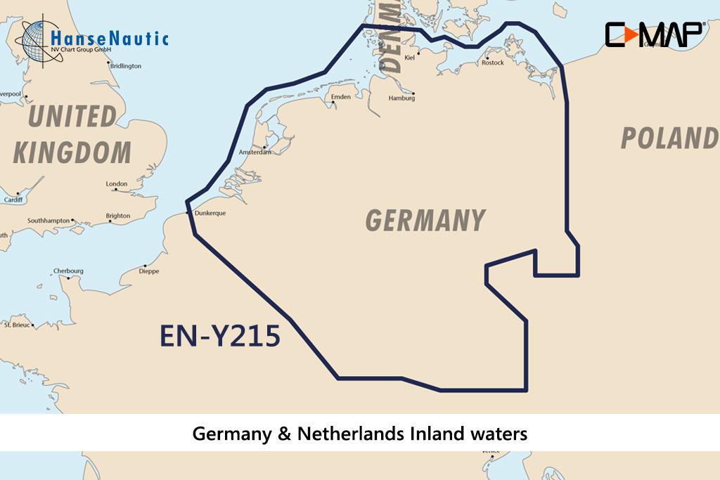 C-MAP Discover Deutschland u. Niederlande Binnen EN-Y215