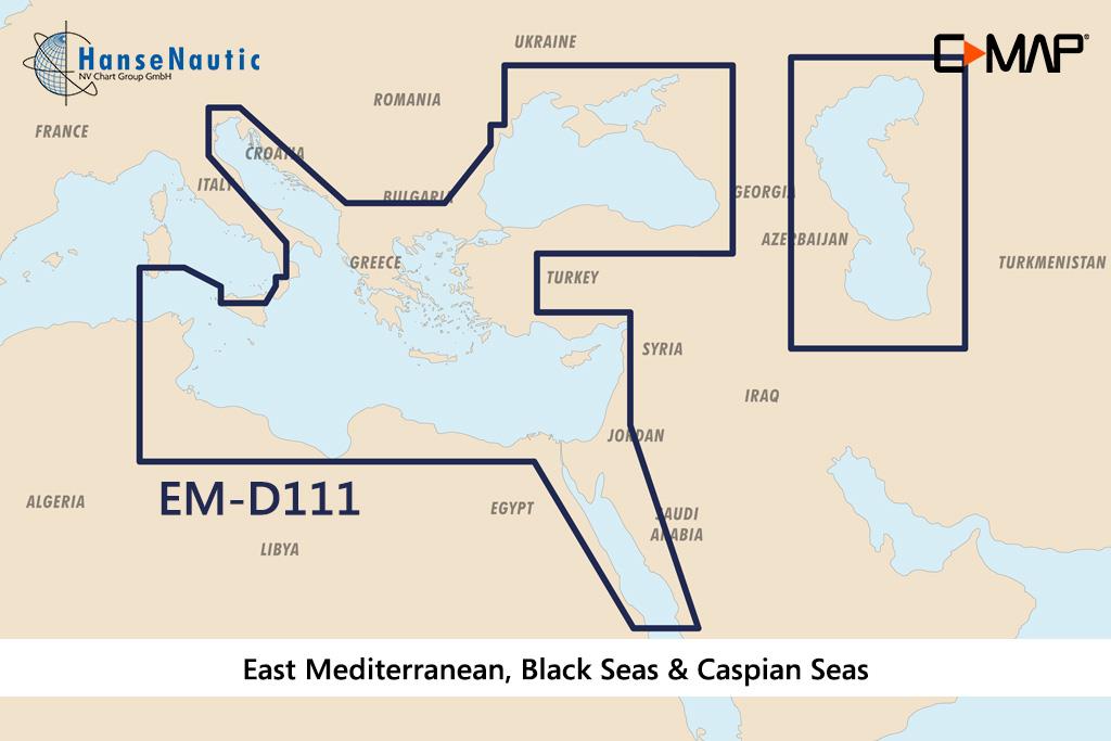 C-MAP 4D Wide EM-D111 East Medit., Black, Caspian Seas