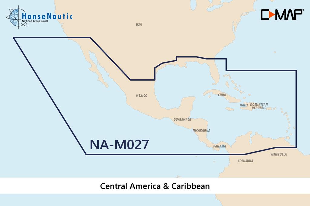 C-MAP MAX Wide NA-M027 Central America & Caribbean