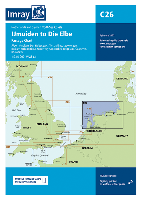 IMRAY CHART C 26 IJmuiden to Die Elbe