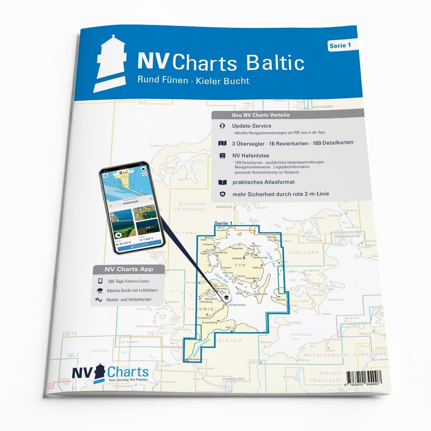 NV Charts Baltic Serie 1, Rund Fünen-Kieler Bucht