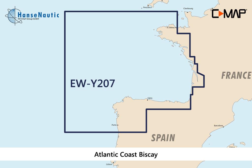 C-MAP Discover Atlantikküste Biskaya (Frankreich u. Nordspanien) EW-Y207