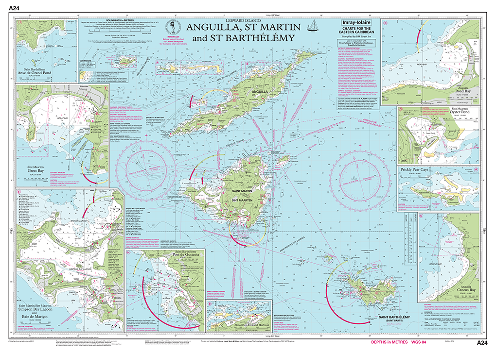 IMRAY CHART A24 Anguilla, St Martin and St Barthélémy