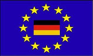 Gastlandflagge Europa 30X45cm mit Deutschlandflagge