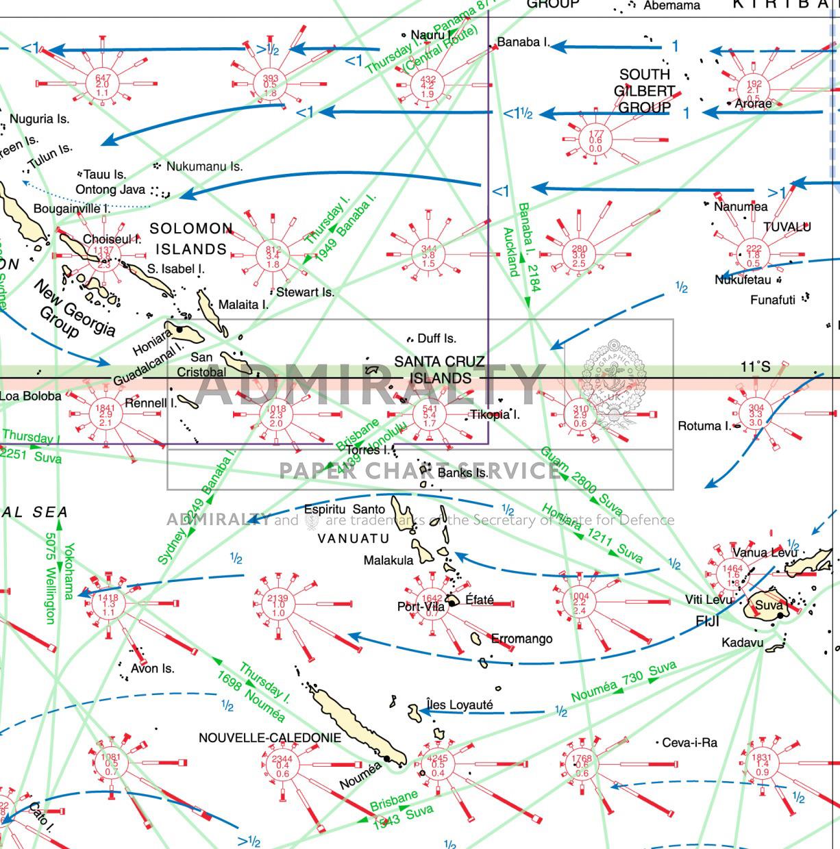 Admiralty Routeing Charts South-Pacific (June)
