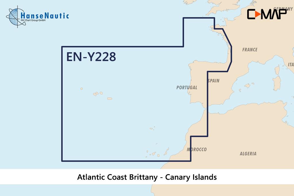 C-MAP Reveal Atlantikküste Bretagne-Kanaren (West European Coasts) EW-Y228