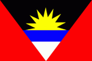 Gastlandflagge Antigua und Barbuda 30x45cm