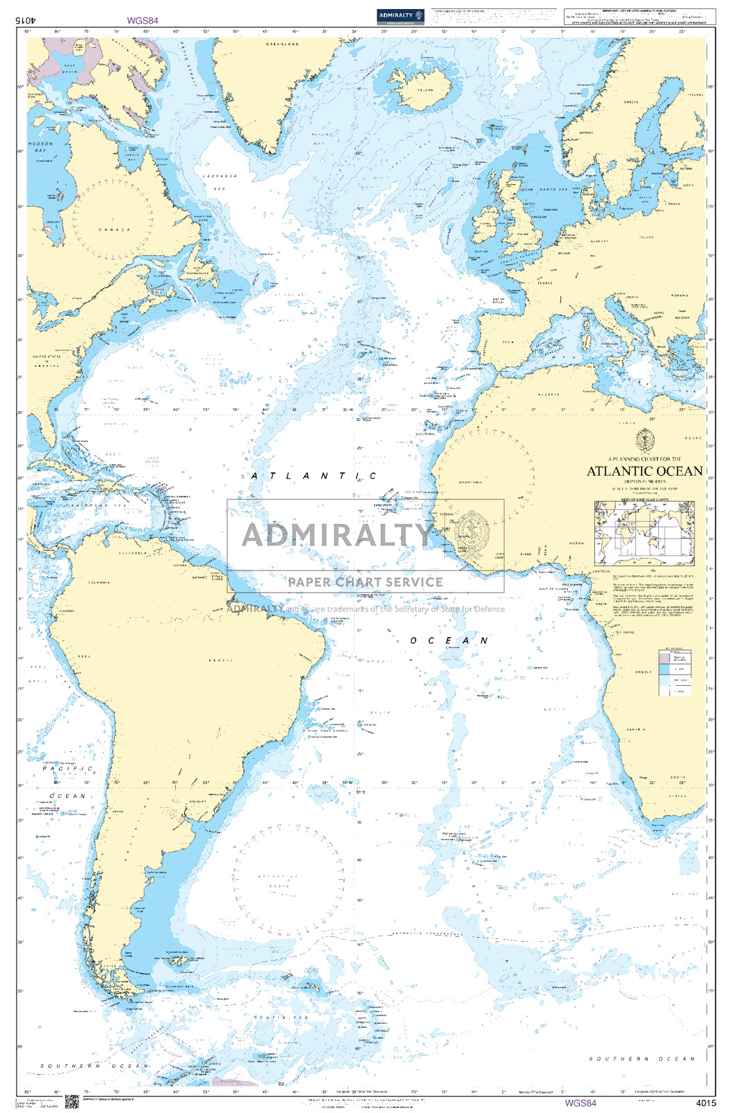 A Planning Chart for the Atlantic Ocean. UKHO4015