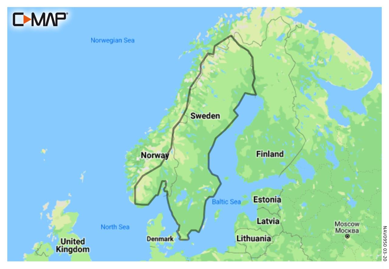 C-MAP Discover Skandinavien, Schweden Binnengewässer EN-Y210