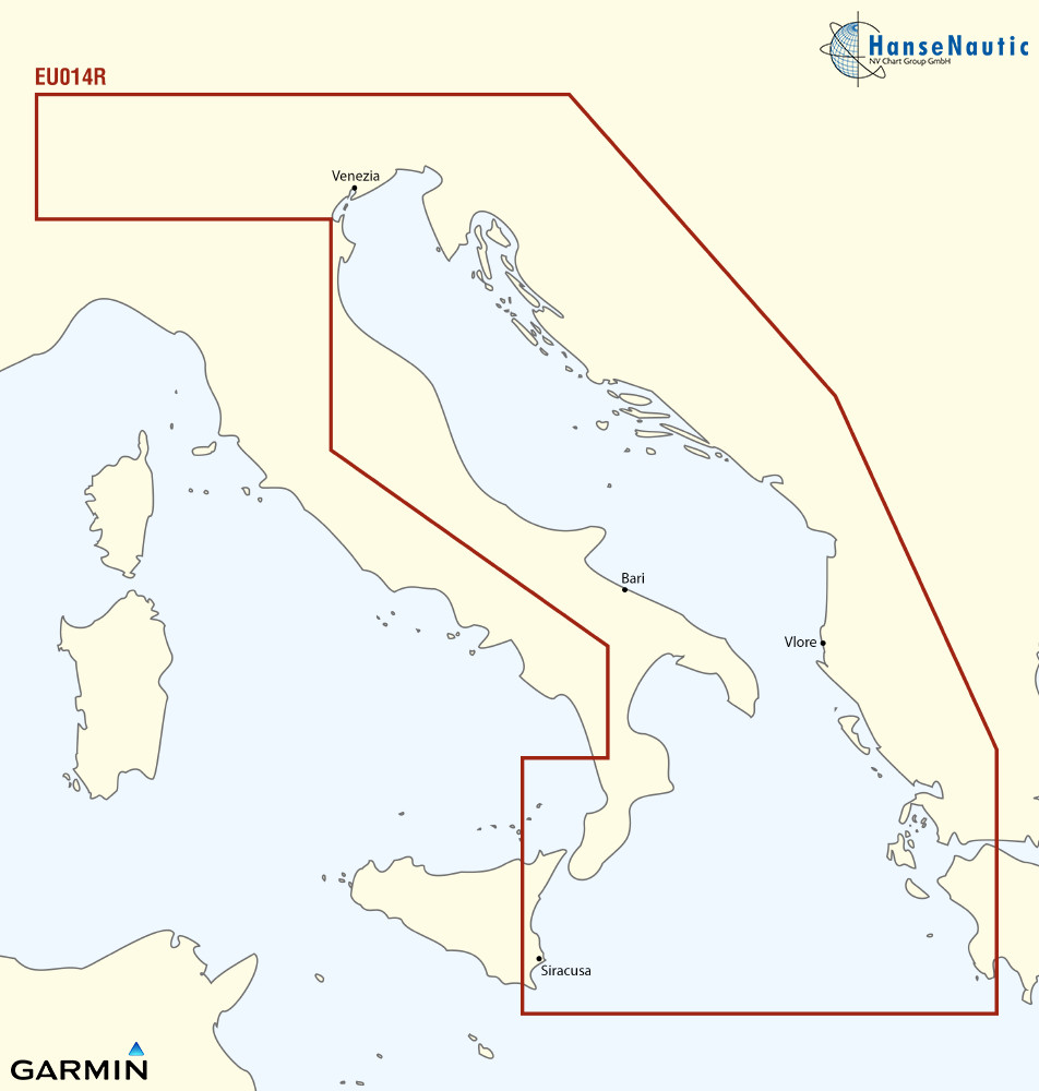 BlueChart g3 Vision Chip Regular VEU014R-Italy, Adriatic Sea