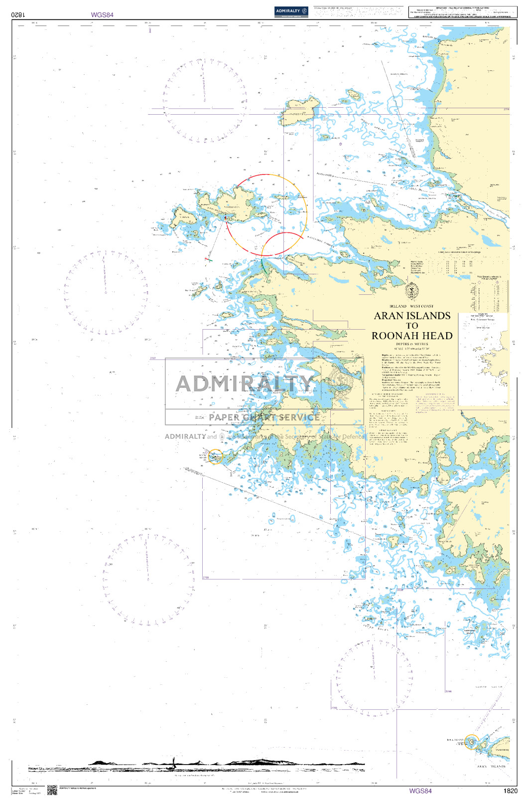 Aran Islands to Roonah Head. UKHO1820