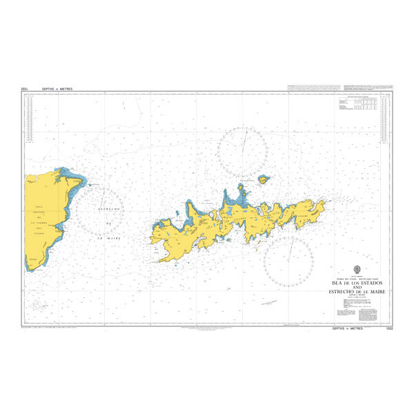 Isla de los Estados and Estrecho de le Maire. UKHO1332