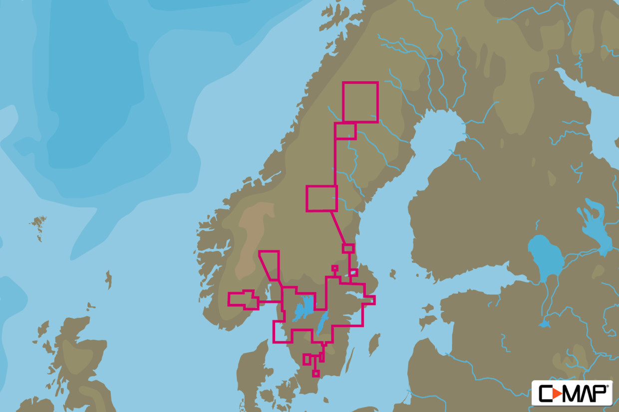 C-MAP 4D Wide EN-D590 Scandinavia Inland Waters