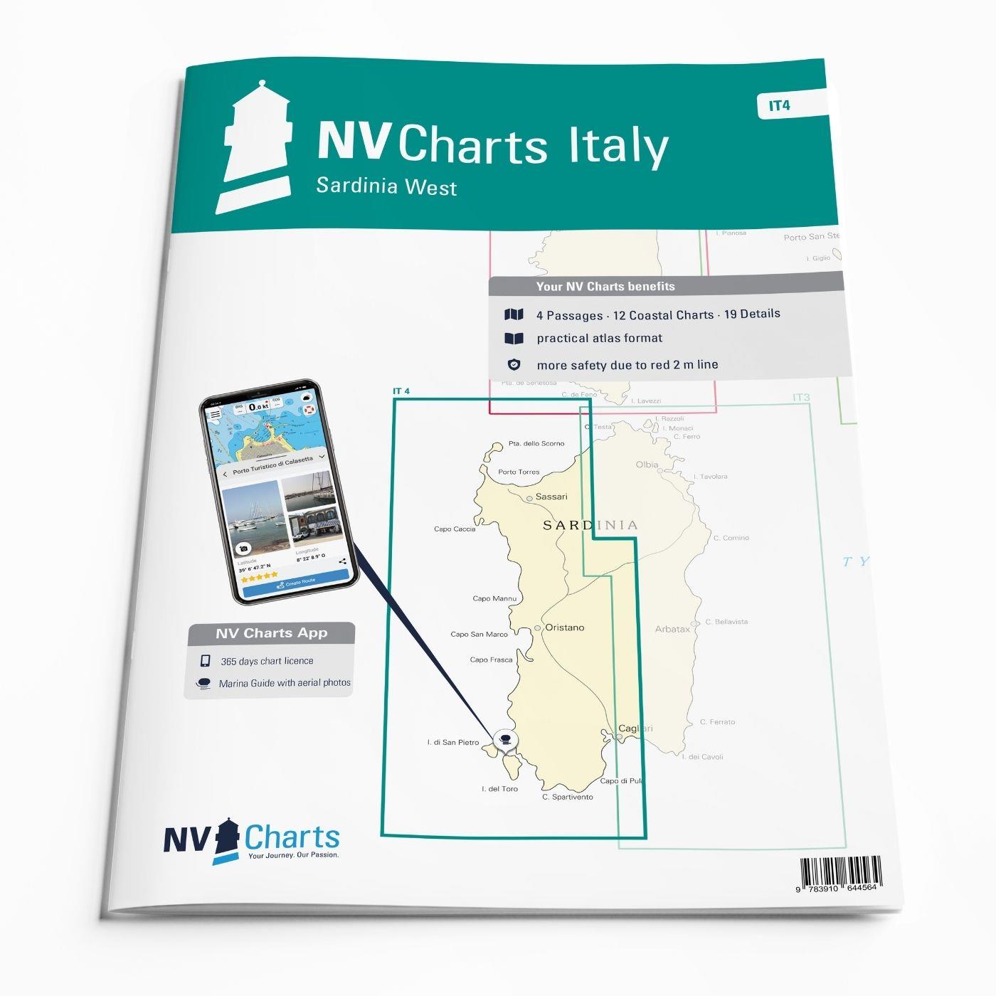 NV Charts Italy IT4 - Sardinia West