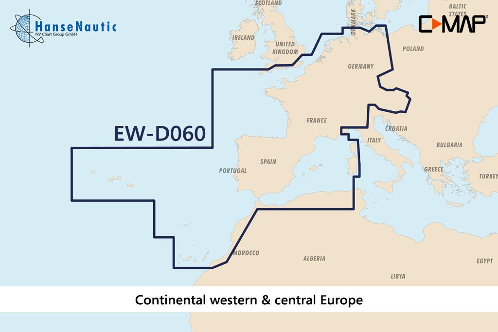C-MAP 4D Wide EW-D060 Continental West- und Zentraleuropa
