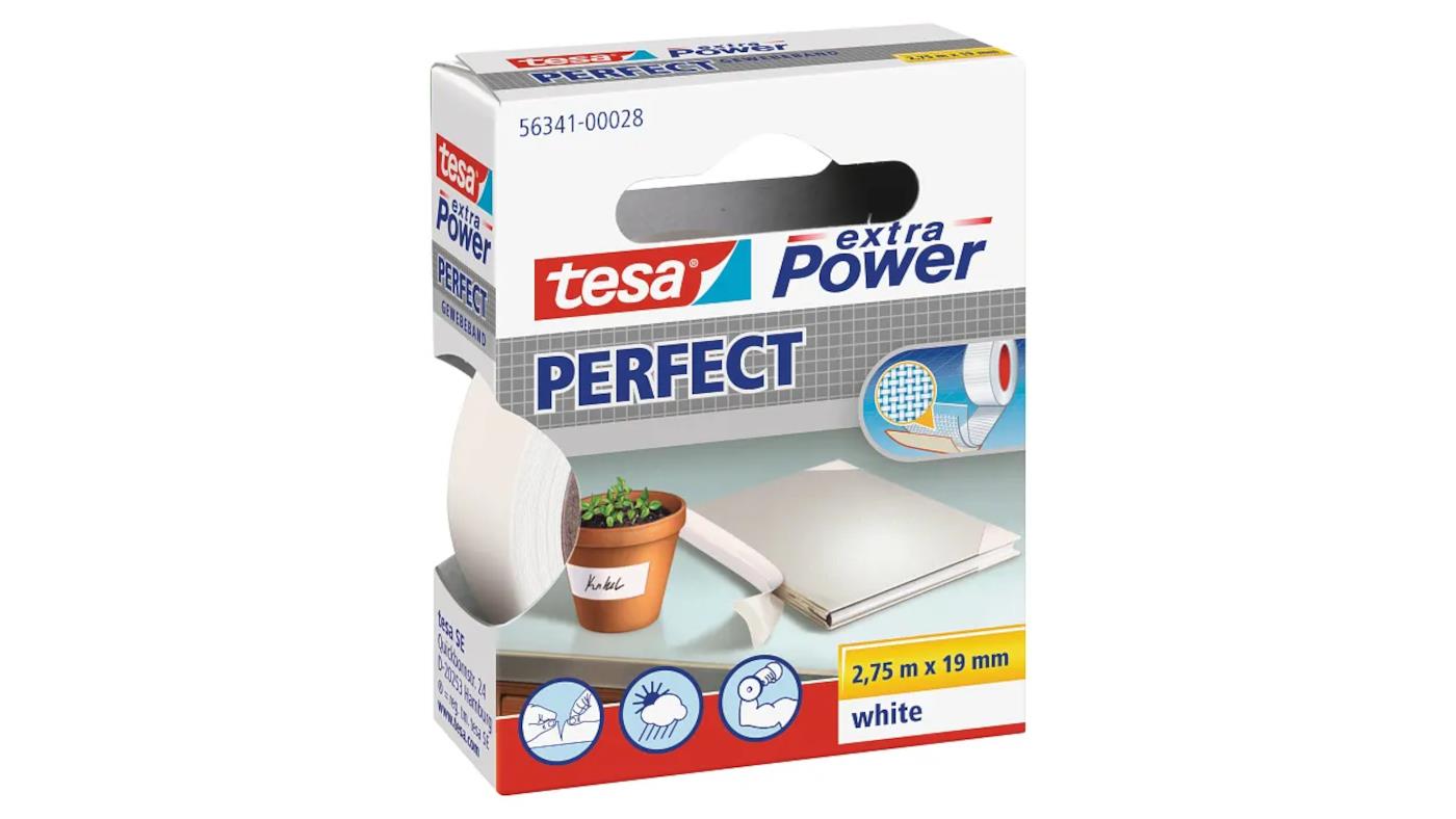 Tesa extra Power Gewebeband 19mm x 2,75m weiß