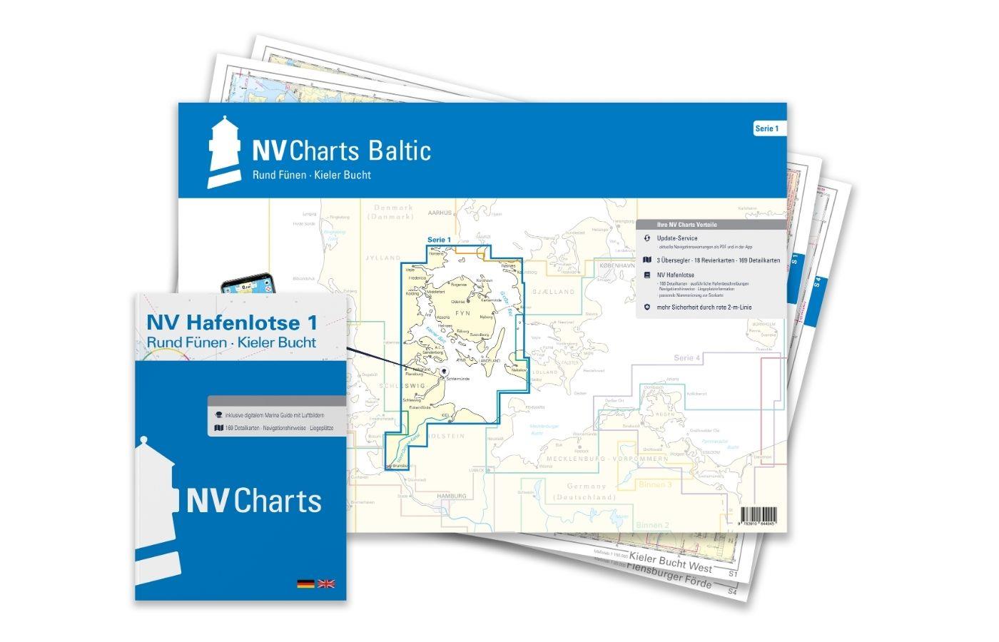 NV Charts Baltic Plano Serie 1, Rund Fünen-Kieler Bucht