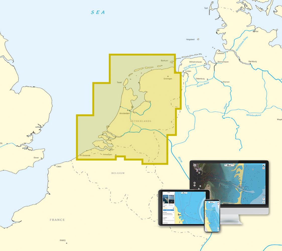 Digitale Seekarten für die NV Charts App - Niederlande